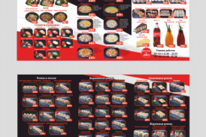 Буклет для доставки суши и пиццы "Big Rolls"