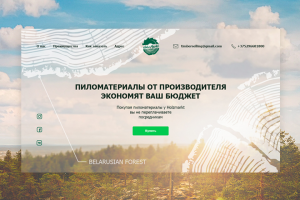 Landing Page для компании Holzmarkt