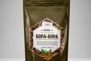 Наклейка на пакет с кофе