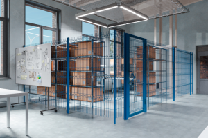 3d визуализация склада под производство.