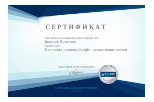 Сетификат по Google Ads