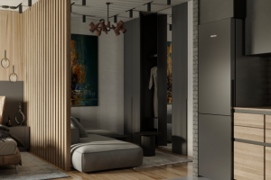 Дизайн студии 48 м2