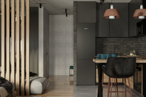 Дизайн студии 48 м2