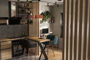 Дизайн студии 48 м2