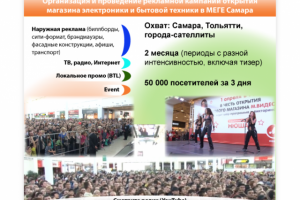 Рекламная кампания по открытию торговой точки в ТЦ