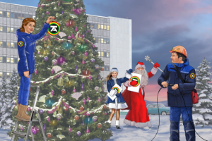 Декабрь. Иллюстрация для календаря."Тольяттиазот".