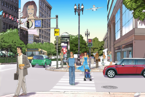 Современный город.