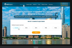 Сайт компании Доставка грузов из Китая (7 макетов + моб)