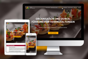 LP по услугам кейтеринга в Германии (cms WordPress)