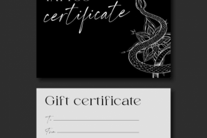 Подарочный сертификат для тату салона