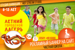 Баннер для частной школы "Ньютон"