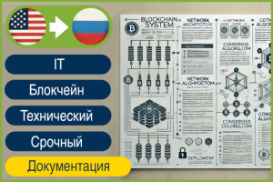 EN>RU Срочный перевод документации к блокчейну
