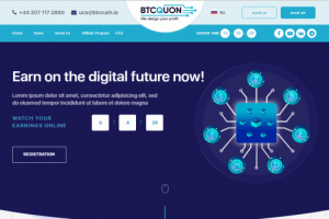 Вёрстка страниц сайта BtcQuon