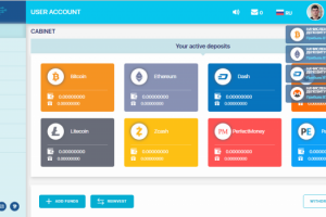 Вёрстка страниц личного кабинета портала BtcQuon
