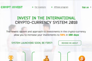 Вёрстка лендинга по инвестированию в криптовалюты