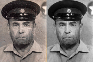 Дедушка. Восстановление фото.