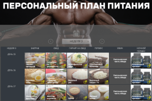 Квиз (опросник) по составлению индивидуального плана питания