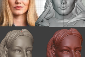 Моделирование  женской головы