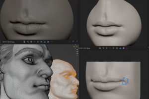 скульптинг элементов лица