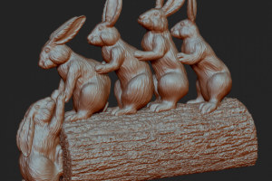 Зайцы на Бревне