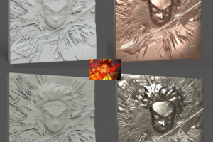 барельеф персонажа анимэ