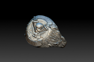 Модель кольца с черепом