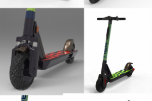 Самокат Стигвей, модель и визуализация