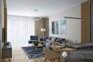 Номер апарт-отеля в современном стиле