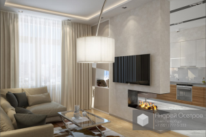 Кухня-гостиная в современном стиле