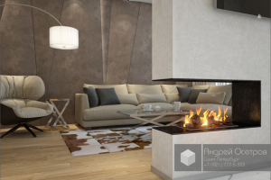 Кухня-гостиная в современном стиле