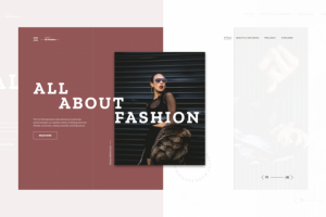 Первый экран для журнала о моде