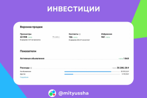 Ниша инвестиций: 156 контактов за месяц на Авито