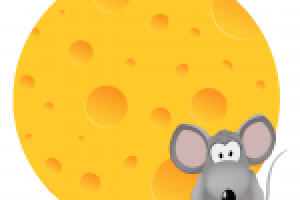 Мышь на сырном фоне