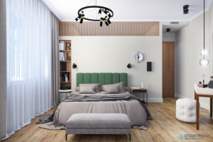 Спальня в стиле контемпорари