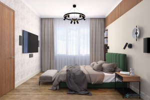 Спальня в стиле контемпорари