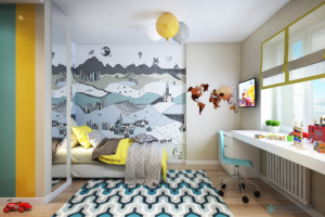 Солнечная детская комната для мальчика 3 лет, Москва