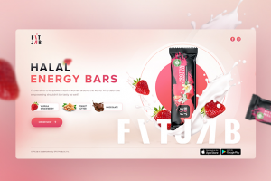 Landing page по продаже энергетических батончиков "Fitjab"