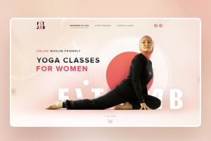 Landing page по мусульманской йоге "Fitjab"