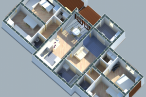 трех модульный дом + тамбур