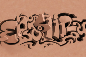 Обьемный леттеринг