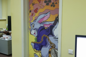 Оформление офиса в комикс-стиле Алиса в стране чудес