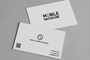 двухсторонняя визитка для компании по эвакуации машин