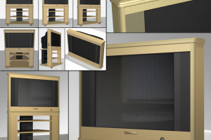 Телевизор в корпусе из дерева(2005 г.)