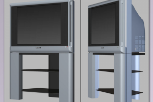 Телевизор_оформлен световым шнуром(2002г.)