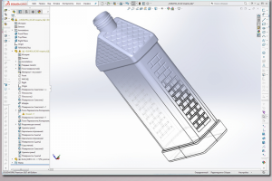 Рабочая CAD модель и КД флакона(2014 г)