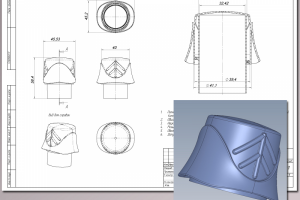 Рабочая CAD модель колпачка для флакона "Эколь"(2014г.)