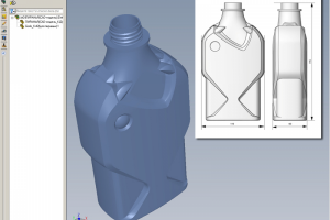 Рабочая CAD модель пластиковой банки "Пиранья"(2014г.)