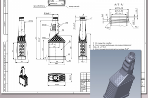 Рабочая CAD модель флакона пластикового(2014г.)