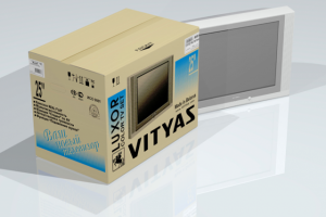 Упаковка телевизора(гофрокартон, флекслпечать)