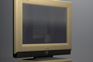 LCD-телевизор в корпусе из дерева